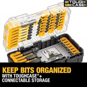 Screwdriver Bit Set, 40 Pcs. Impact Ready, FlexTorq Impact Driver Bit Set with Storage Case (DWA2T40IR)